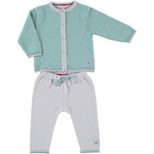 Merino Baby Cardigan & Leggings Set - Sage