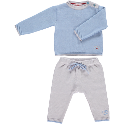 Merino Baby Cardigan & Leggings Set - Beau Blue