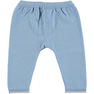 Merino Knitted Baby Leggings - Beau Blue