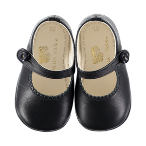 Soft Leather Baby 'Lucy' Shoes - Dark Blue