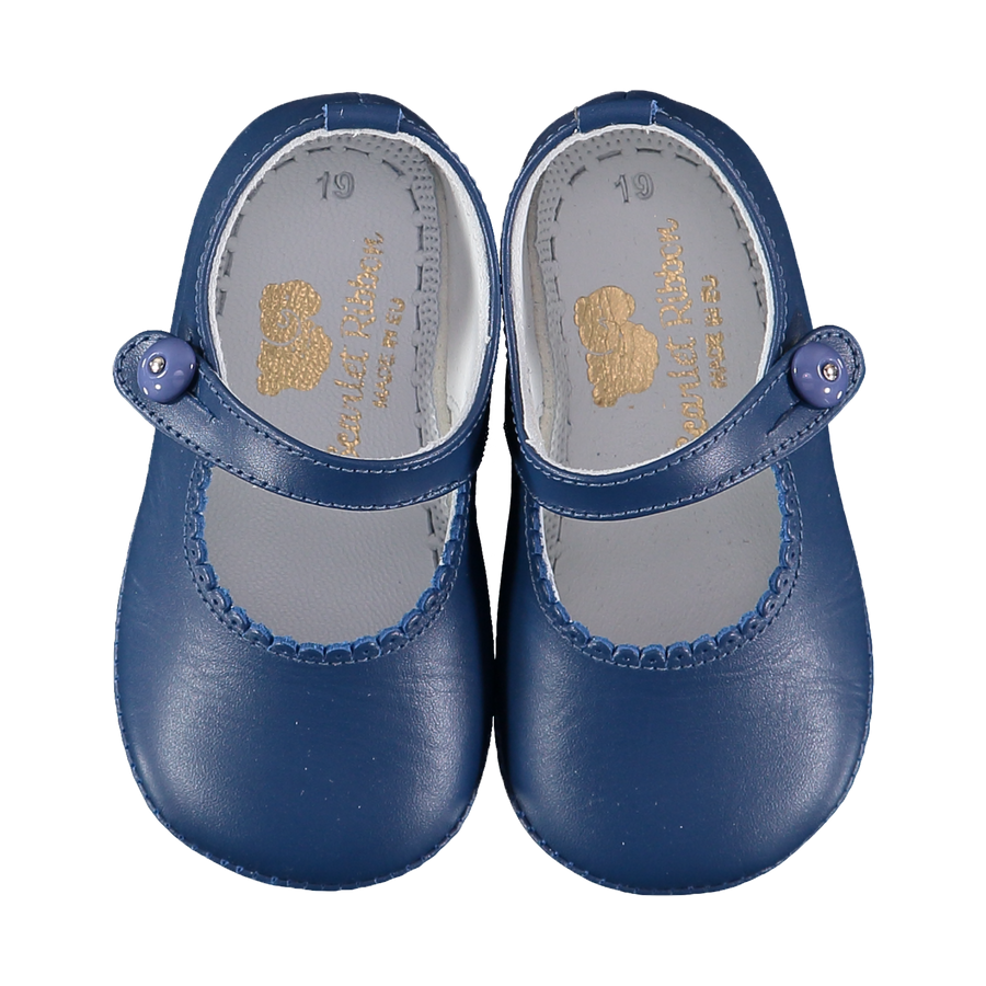 Soft Leather Baby 'Lucy' Shoes - French Navy