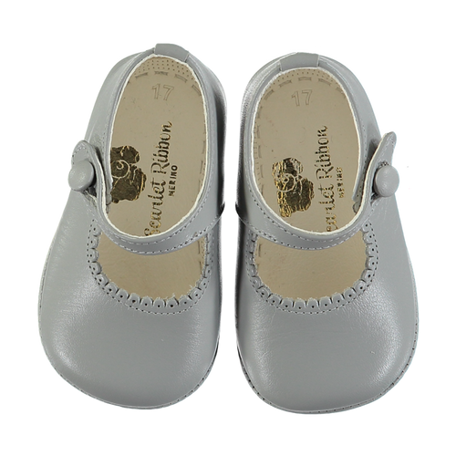 Soft Leather Baby 'Lucy' Shoes - Perla