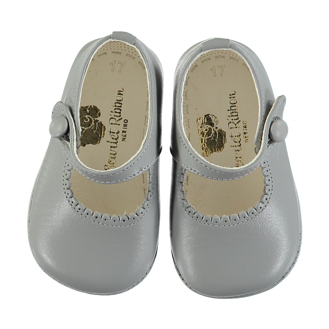 Soft Leather Baby 'Lucy' Shoes - Perla