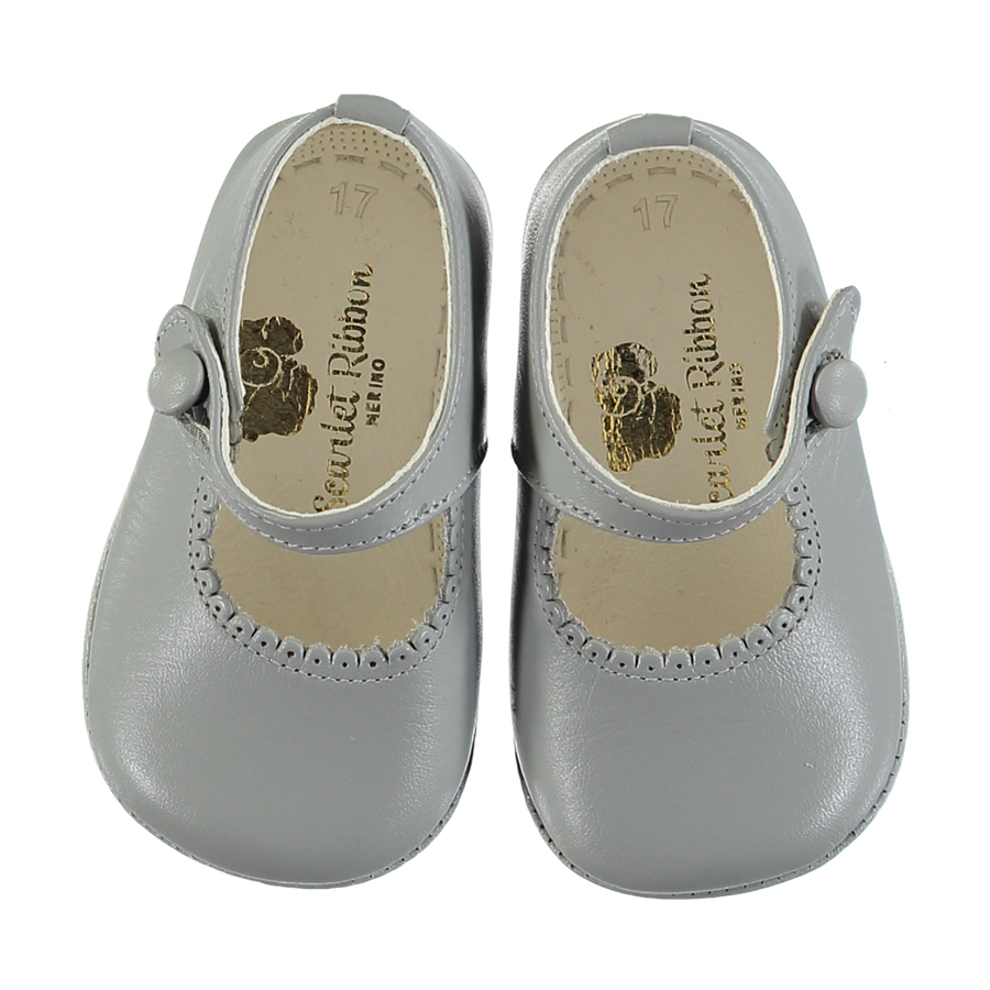Soft Leather Baby 'Lucy' Shoes - Perla