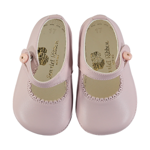 Soft Leather Baby 'Lucy' Shoes - Rosa