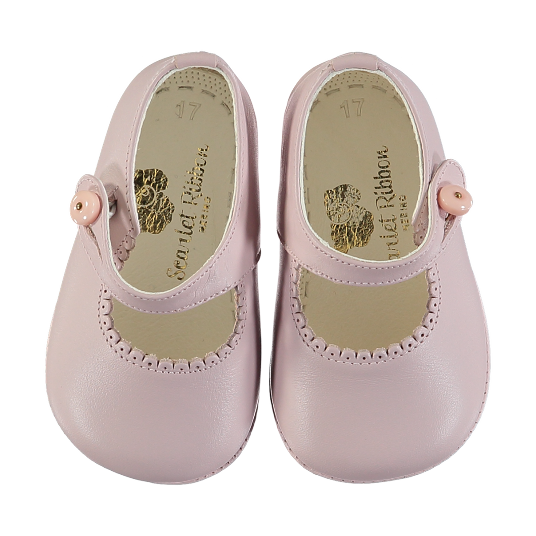 Soft Leather Baby 'Lucy' Shoes - Rosa