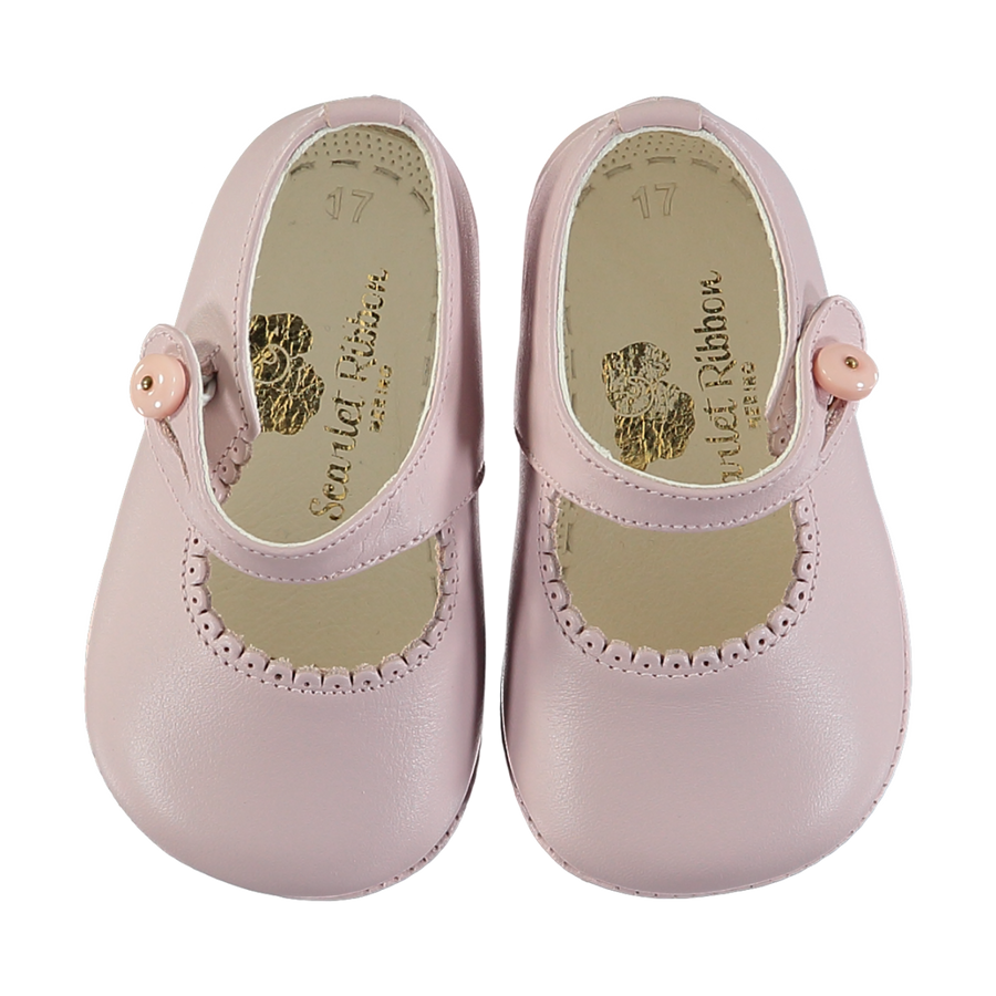 Soft Leather Baby 'Lucy' Shoes - Rosa