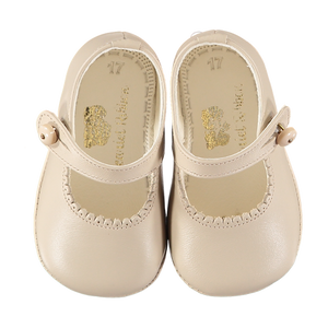 Soft Leather Baby 'Lucy' Shoes - Sand