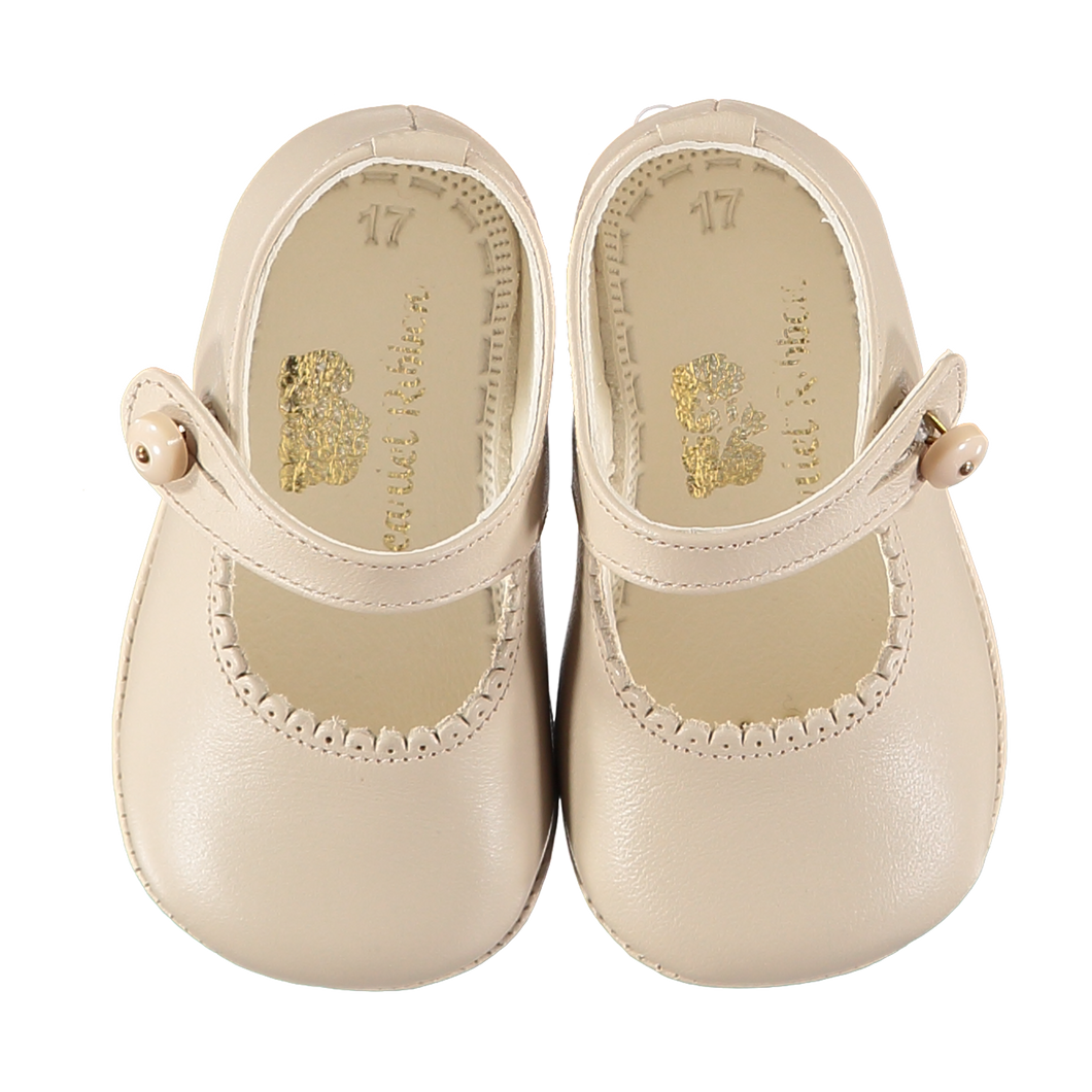 Soft Leather Baby 'Lucy' Shoes - Sand