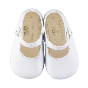 Soft Leather Baby 'Lucy' Shoes - White