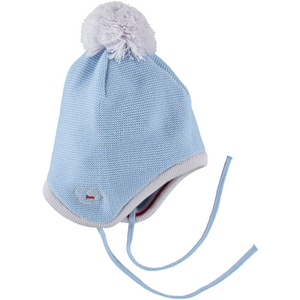 Merino Baby Pom Pom Hat - Beau Blue